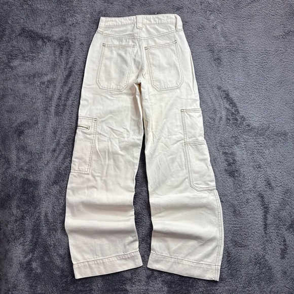 wild fable Pants - Wild Fable Womens High Rise Cargo Pants Cream Off White Wide Leg Size 00R